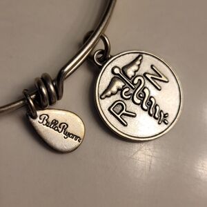 BELLA RYAN Registered Nurse Expandable Bangle Charm Bracelet in Silver